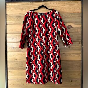 Taylor Geo Pattern Shift Dress | 10